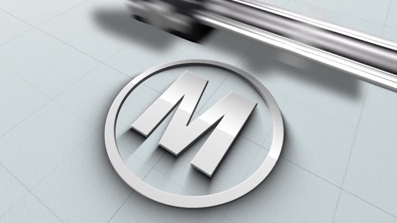 现代清晰创意的3D打印机打印展示徽标16设计素材网精选AE模板