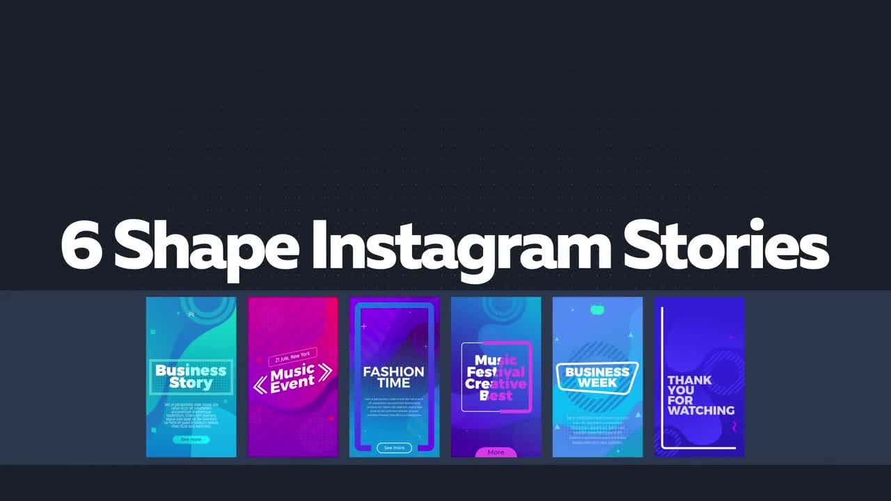 6个Instagram故事动画亿图网易图库精选AE模板