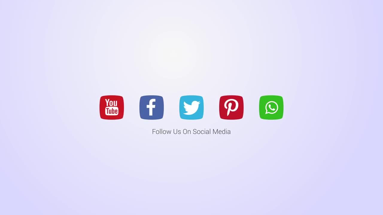 2个社交媒体徽标展示动画亿图网易图库精选AE模板