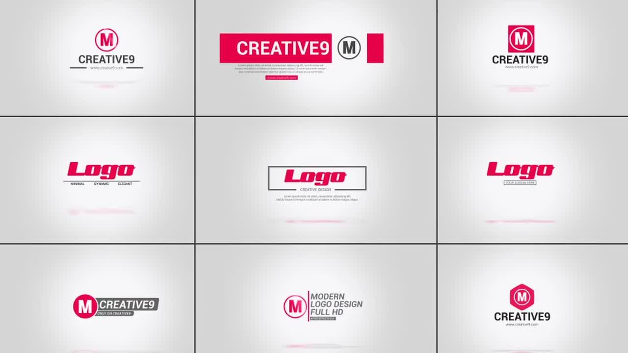 10个广告平面动画徽标显示16设计素材网精选AE模板