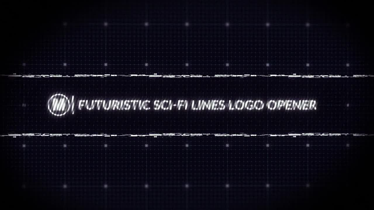 科幻的线条设计logo展示普贤居精选AE模板