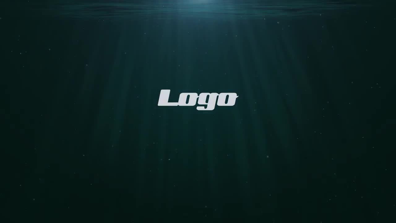 水下坠落泡沫飞溅logo展示普贤居精选AE模板