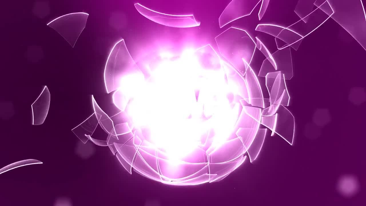 优雅流动的闪亮玻璃球体徽标展示亿图网易图库精选AE模板