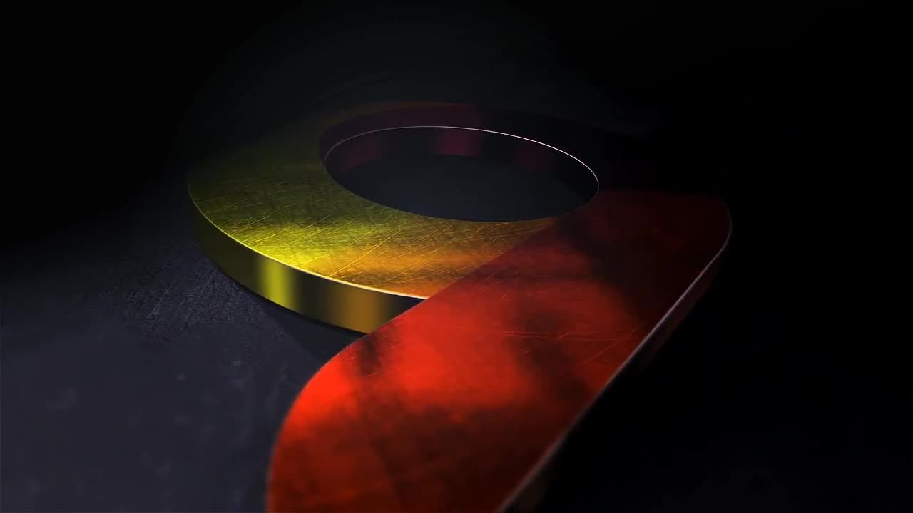 3D动态金属光泽logo展示素材中国精选AE模板