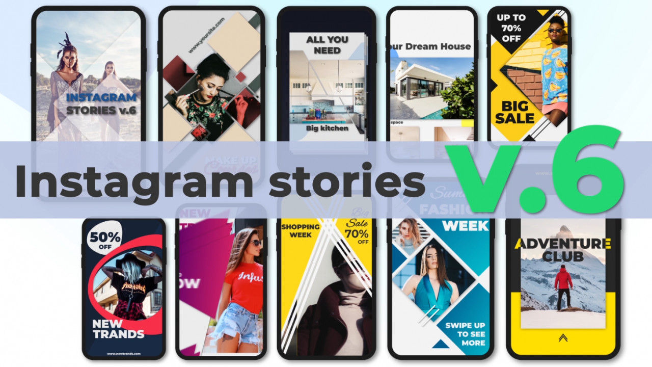 Instagram故事V.616设计素材网精选AE模板