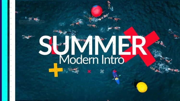 色彩鲜艳的夏季风格片头动画16设计素材网精选AE模板