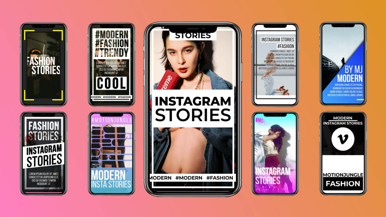 完整的Instagram故事16设计素材网精选AE模板