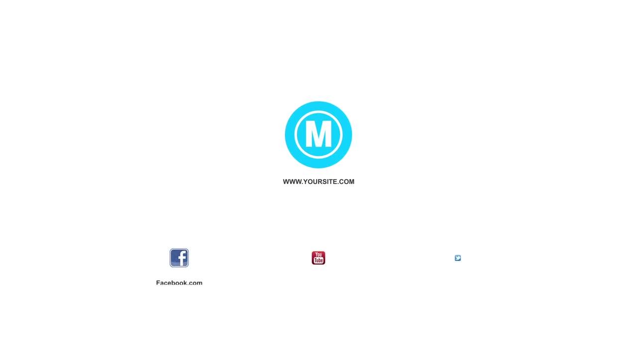 简洁社交网络动态logo展示亿图网易图库精选AE模板
