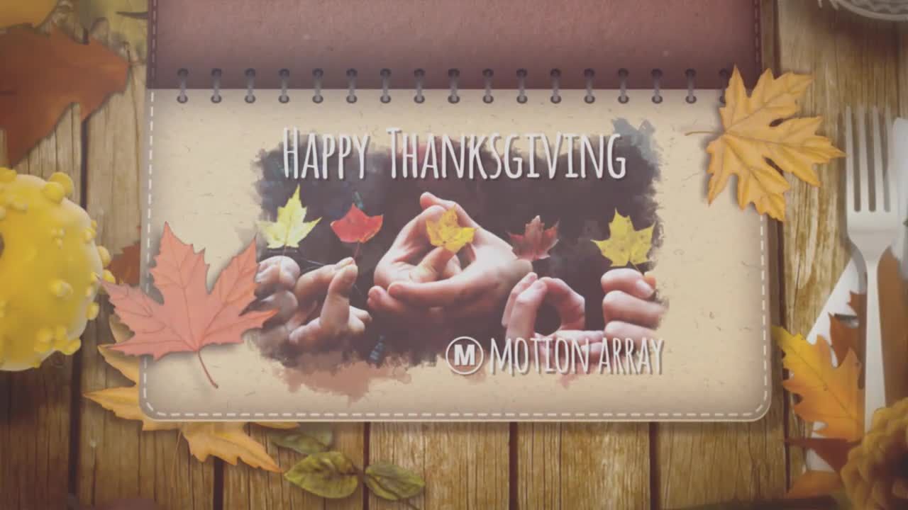 温暖漂亮精美的感恩节和秋天16图库精选AE模板
