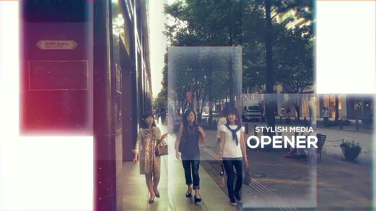 玻璃效果的广告照片展示普贤居精选AE模板