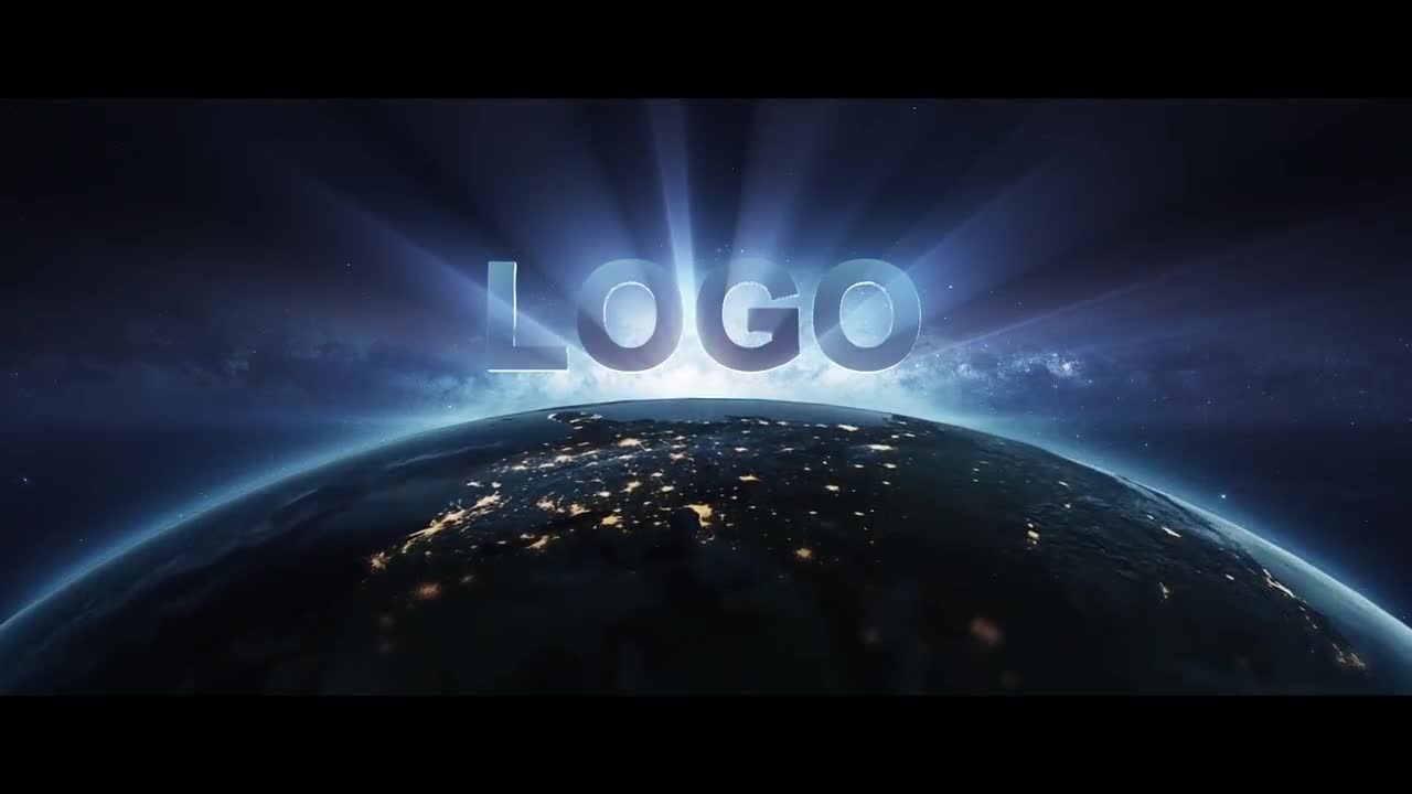 设计精美动画优雅的地球Logo展示普贤居精选AE模板