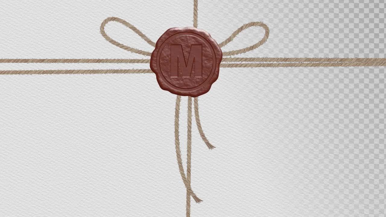 绳索动画蜡封包装素材中国精选AE模板