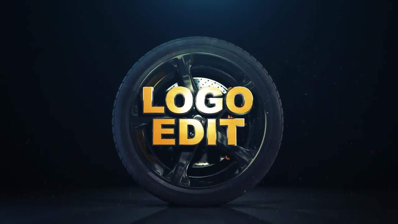 震撼炫酷3D汽车轮胎logo特效动画普贤居精选AE模板