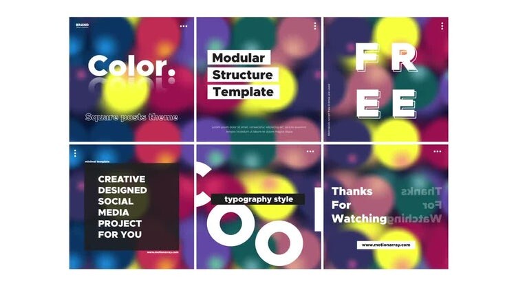 18种鲜明设计的帖子主题包16设计素材网精选AE模板