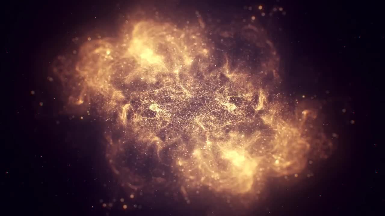 金色粒子环绕爆炸logo动画视频特效普贤居精选AE模板