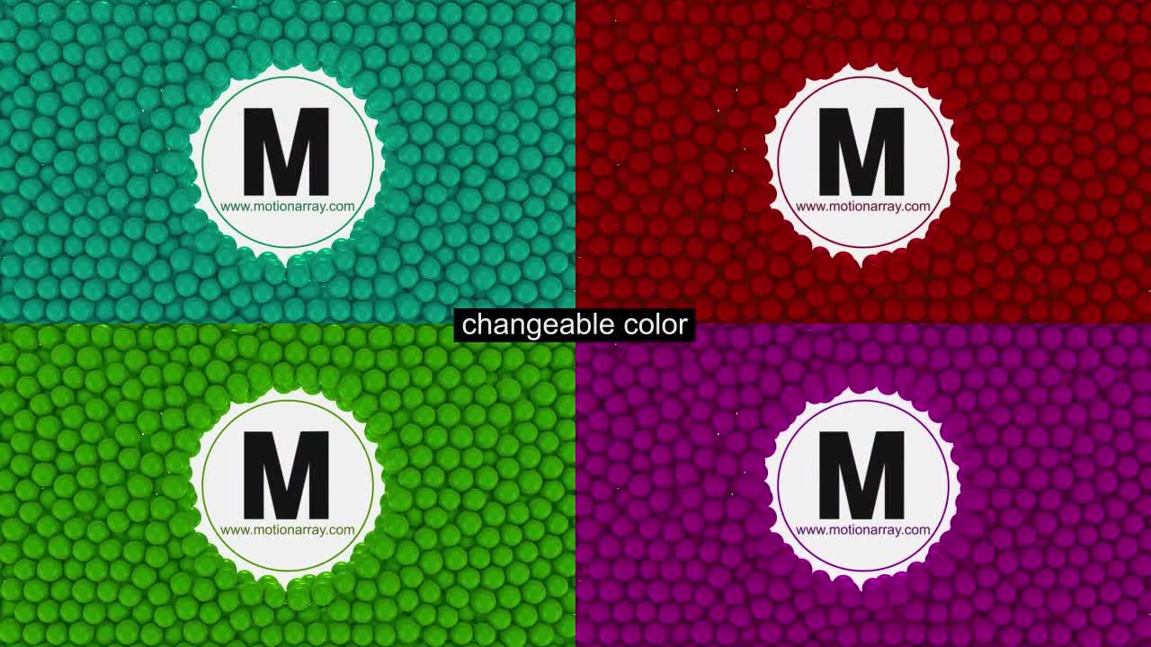 动态彩色小球logo展示16设计素材网精选AE模板