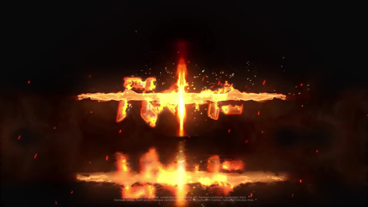 火焰效果logo展示动画普贤居精选AE模板