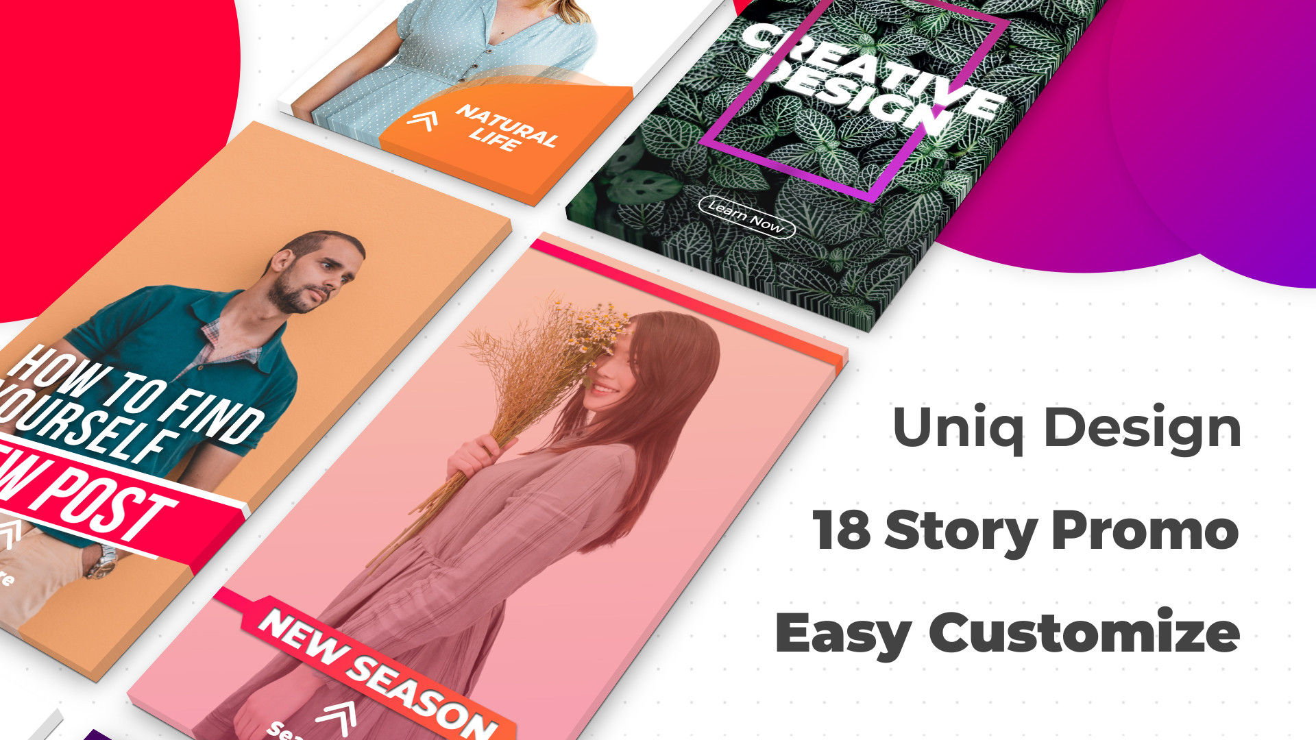 18种简洁时尚的Instagram故事16设计素材网精选AE模板