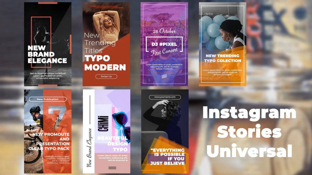 精美创意的Instagram故事16设计素材网精选AE模板