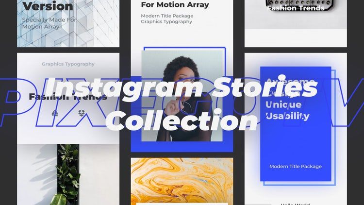 10个简洁独特的Instagram故事亿图网易图库精选AE模板