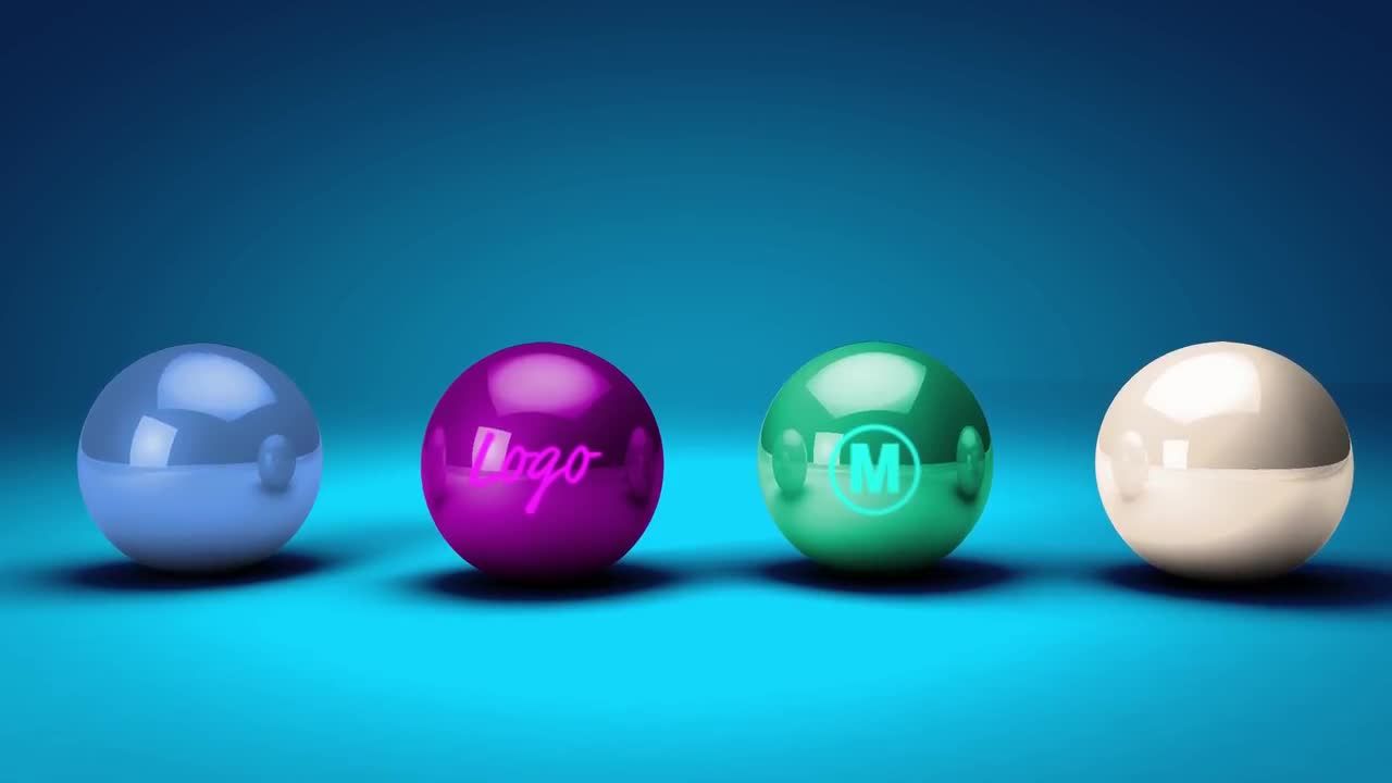 弹跳球logo展示动画视频16设计素材网精选AE模板