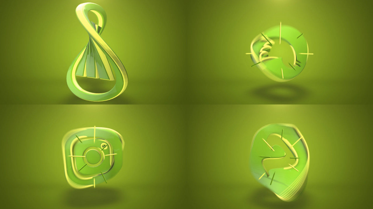 清新绿色动态商业logo展示普贤居精选AE模板