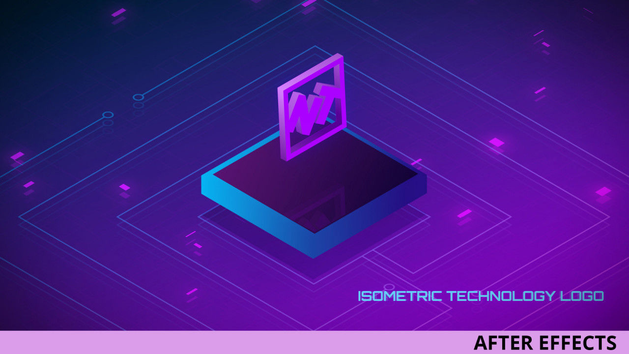 3D科技感动态logo动画16图库精选AE模板