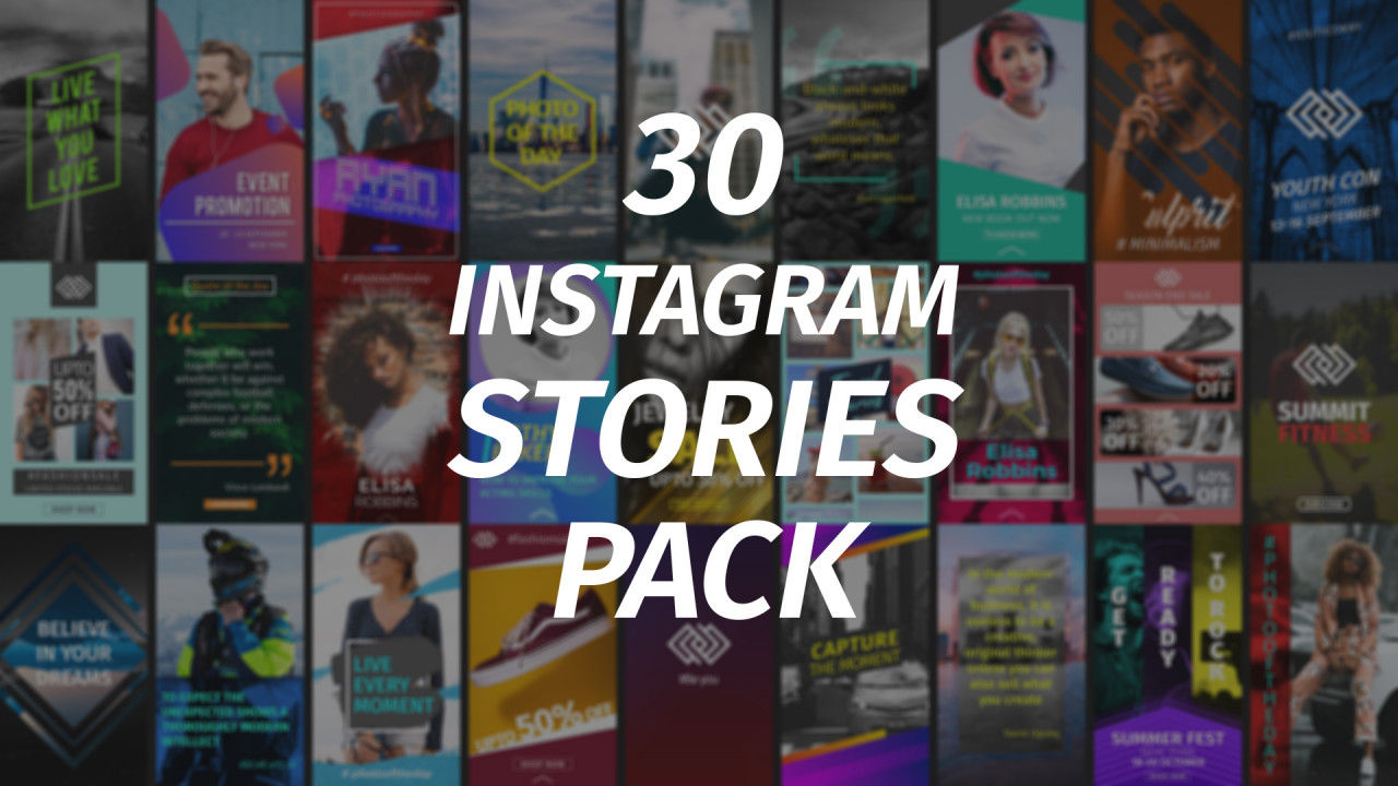 30个独特设计的Instagram故事普贤居精选AE模板
