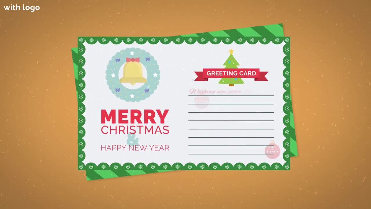 圣诞节主题卡片设计普贤居精选AE模板