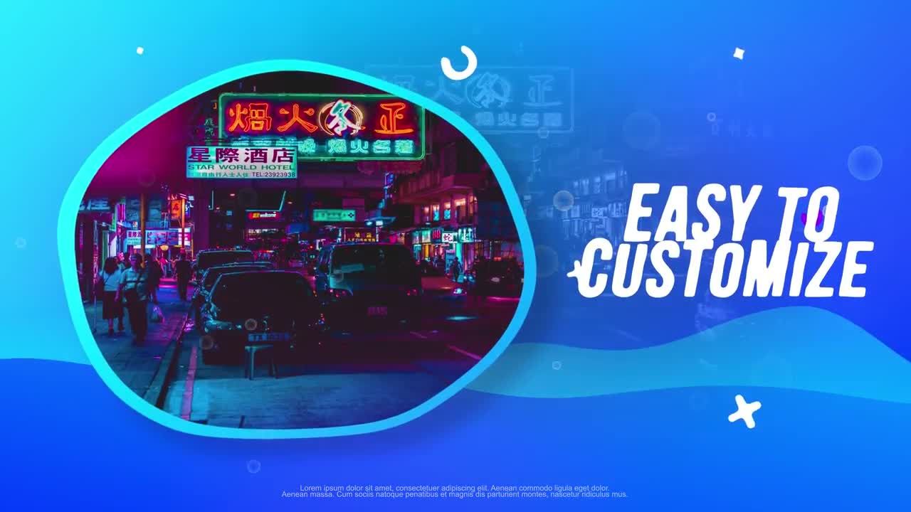 简洁的夏季幻灯片效果图素材中国精选AE模板