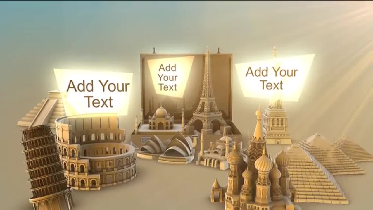 旅游开场动画视频亿图网易图库精选AE模板