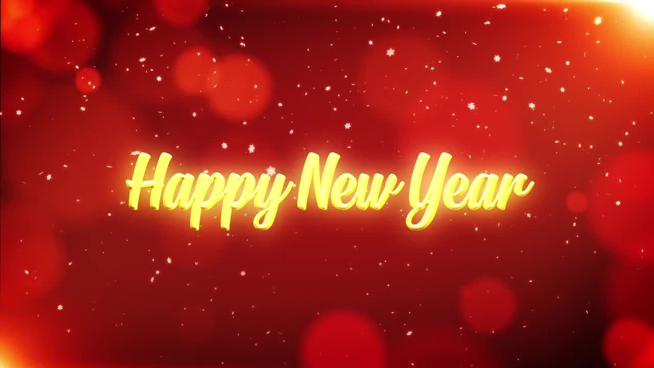 Happy new year新年视频开场白16图库精选AE模板