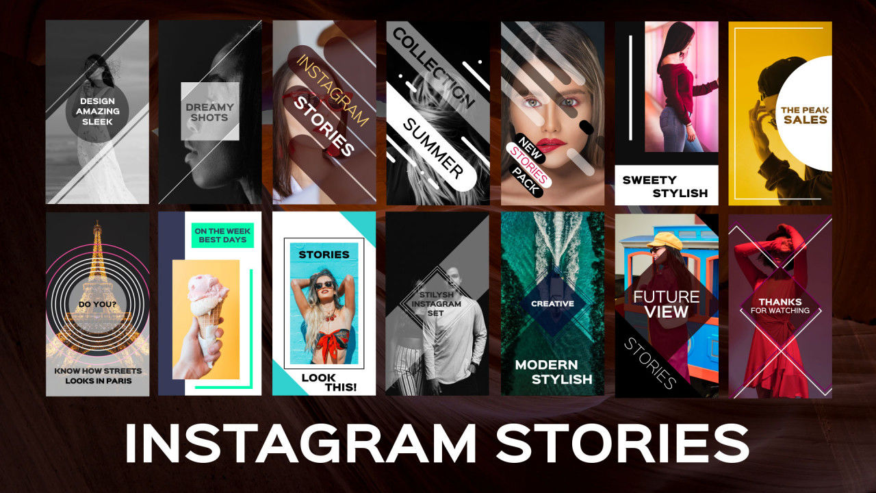 超赞的Instagram故事宣传介绍16图库精选AE模板