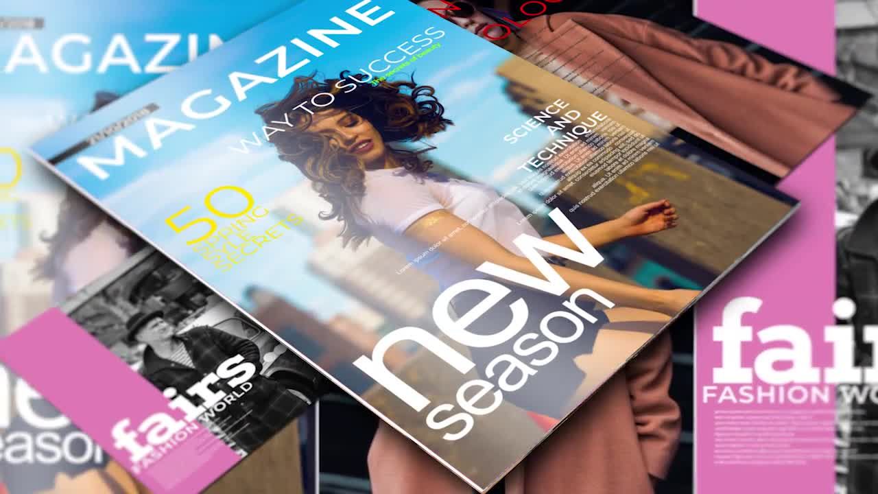 时尚动感杂志书本元素展示亿图网易图库精选AE模板