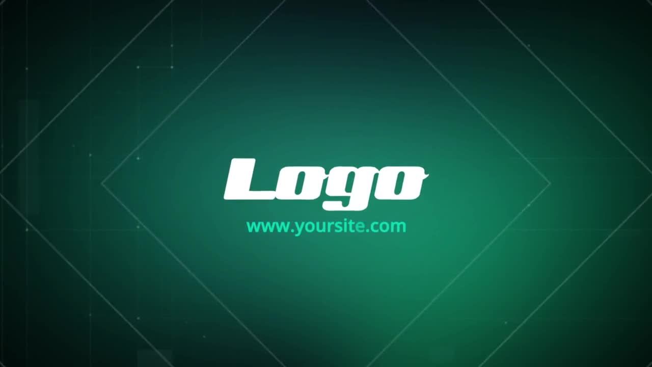 平滑的几何图形商业logo展示普贤居精选AE模板