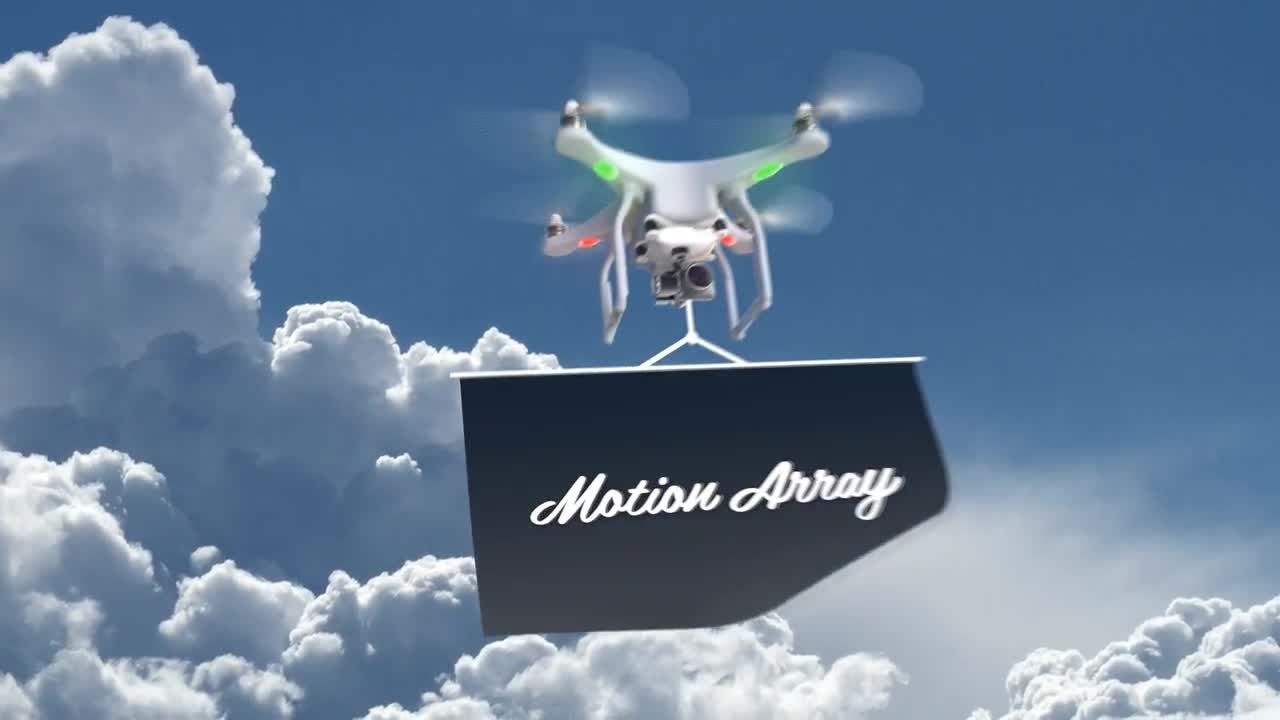 3D无人机开场动画ae模板