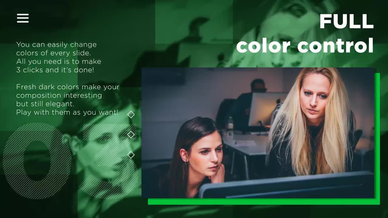 彩色公司业务幻灯片介绍亿图网易图库精选AE模板
