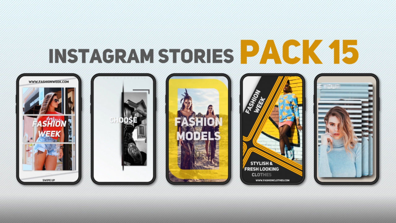 5个Instagram故事介绍16图库精选AE模板