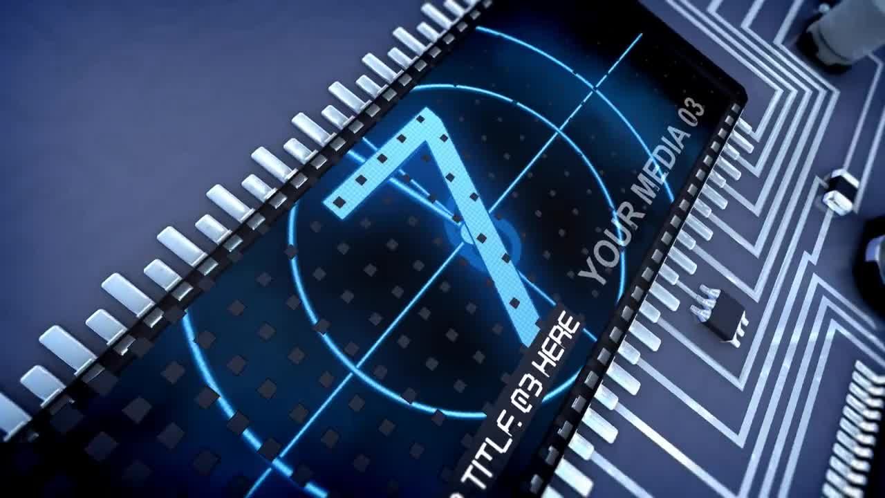 高科技创意信号线路动画片头素材中国精选AE模板