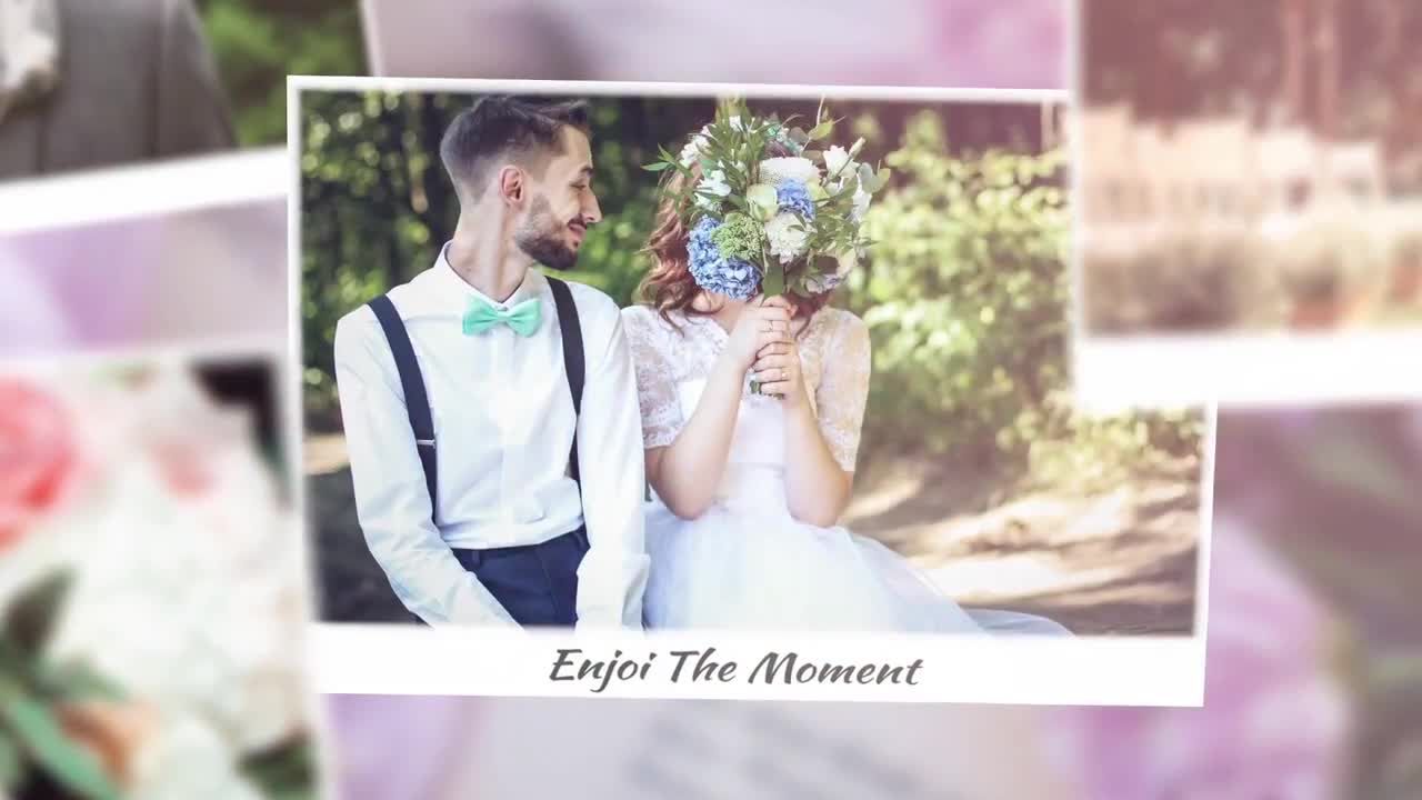 婚礼照片幻灯片视频16图库精选AE模板