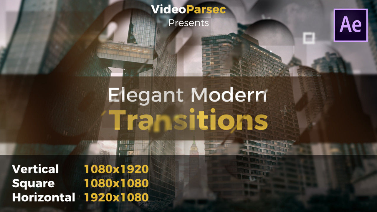 现代电影预告片优雅过渡效果16设计素材网精选AE模板