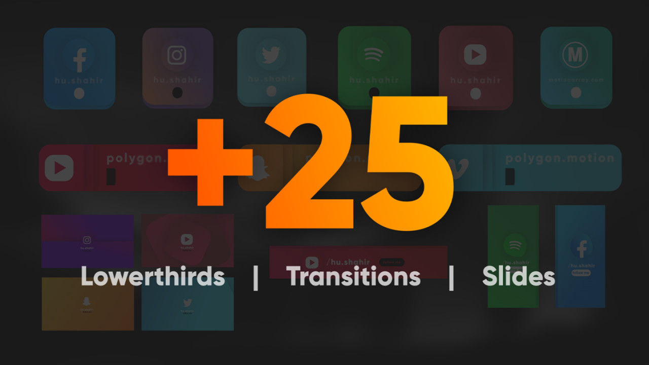 25种社交媒体工具包16设计素材网精选AE模板