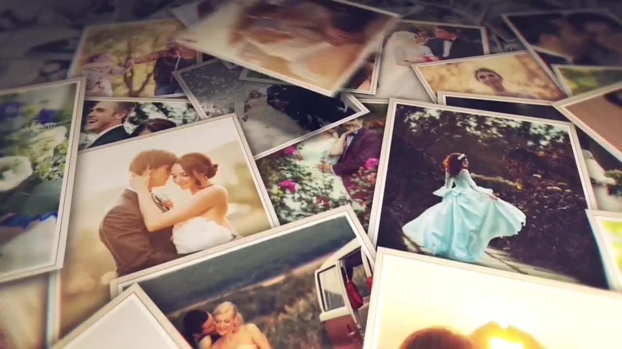 浪漫的婚礼纪念日照片展示16素材精选AE模板