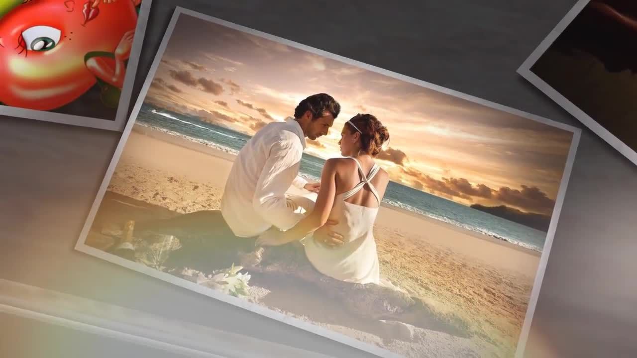 家庭或婚礼照片浪漫幻灯片亿图网易图库精选AE模板