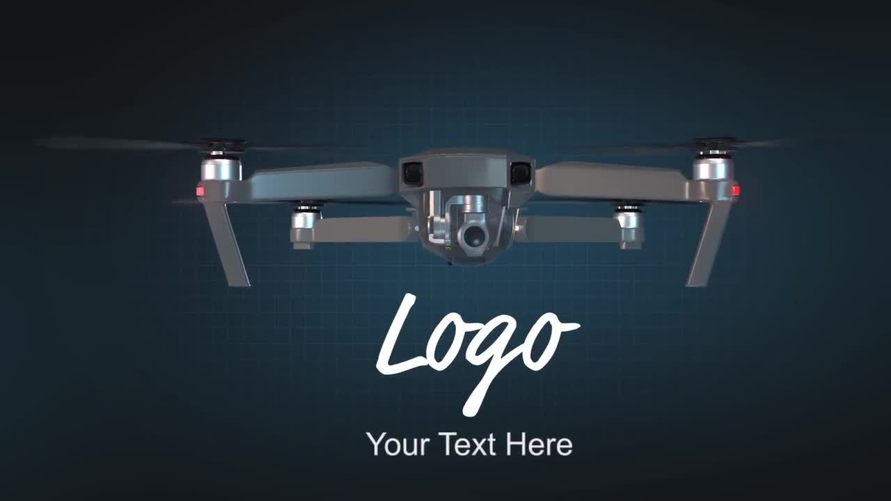 动画3D无人机徽标16设计素材网精选AE模板