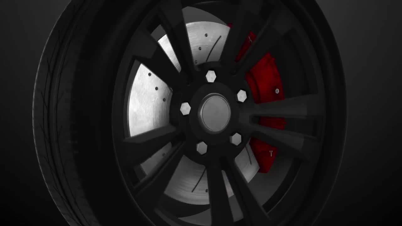 3D滚动车轮logo标志展示普贤居精选AE模板