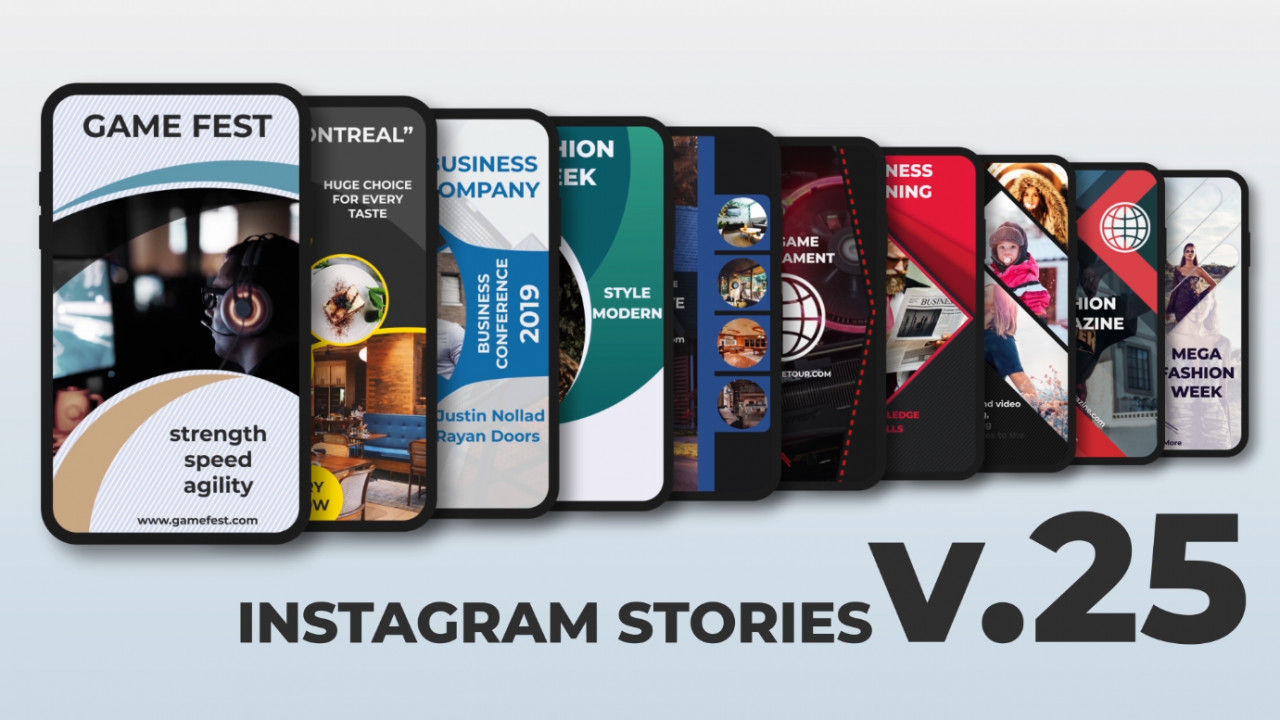 Instagram故事宣传介绍16设计素材网精选AE模板