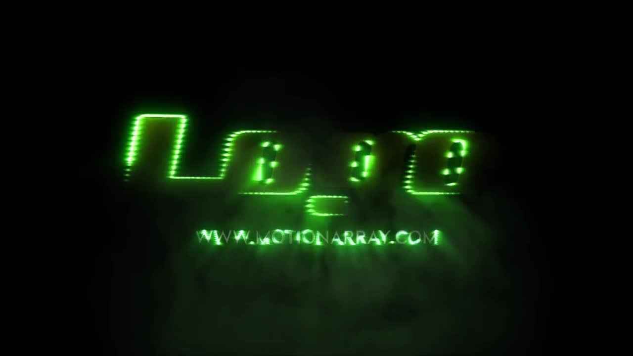 动画霓虹灯发光效果电影徽标显示16设计素材网精选AE模板
