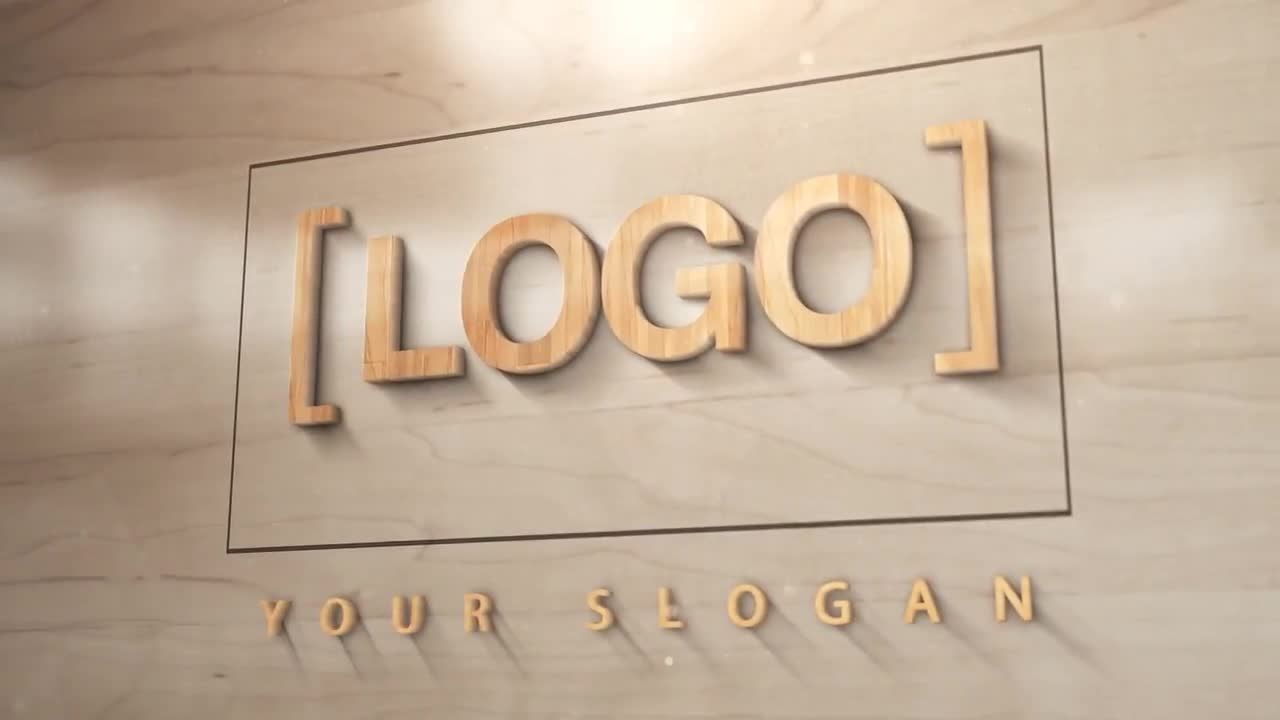 木质材质公司企业logo视频片头片尾展示16图库精选AE模板
