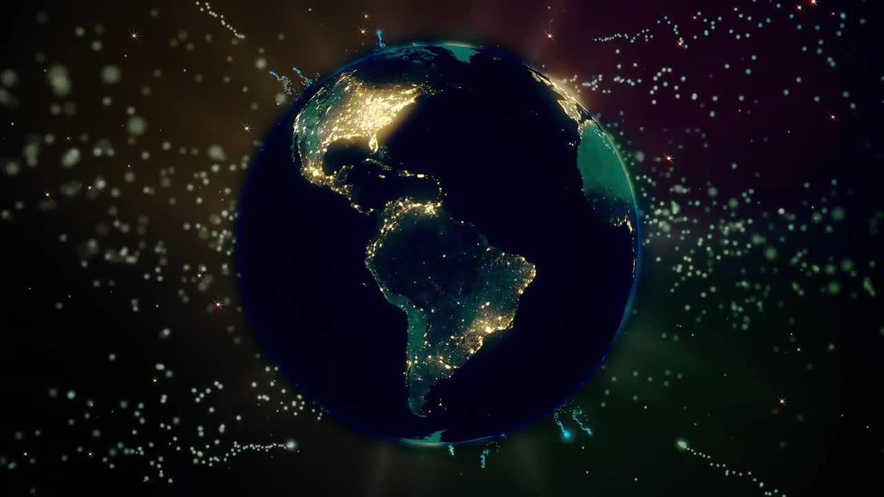 地球徽标揭示亿图网易图库精选AE模板